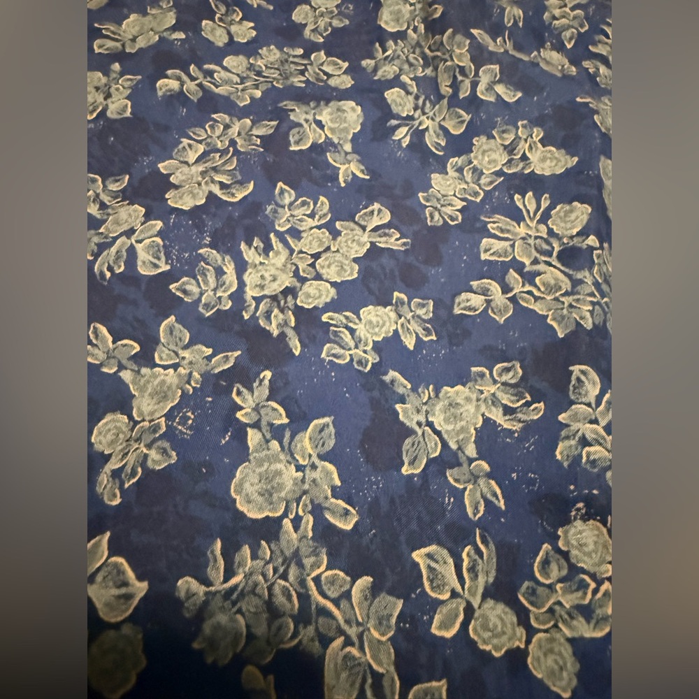 Peruvian Connection Navy Blue Rose 3/4 Sleeve Blouse Size Small - Picture 7 of 7